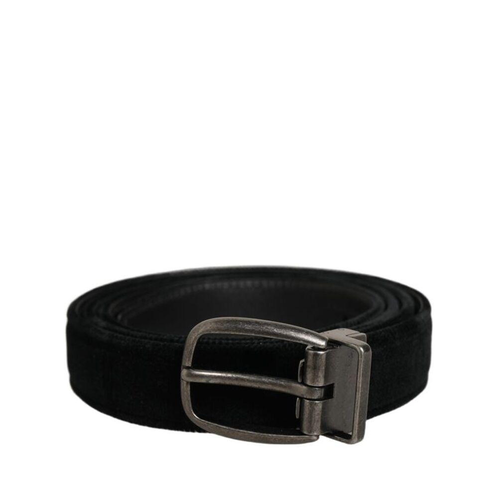 Dolce & Gabbana Black Cotton Metal Buckle Classic Men Men's Belt
